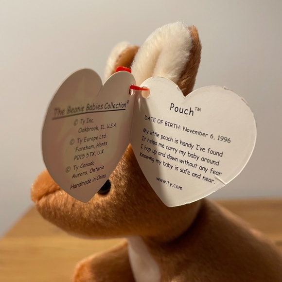 Ty Beanie Babies Pouch Kangaroo and Baby Brown 1996 – New Tag Protector VINTAGE - Picture 6 of 10